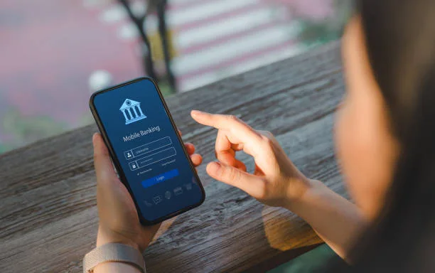 Mobile banking illustration