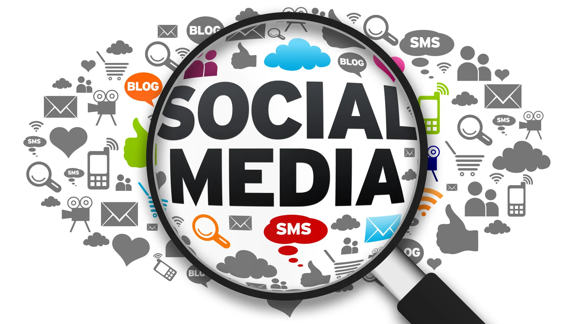 Social media marketing illustration