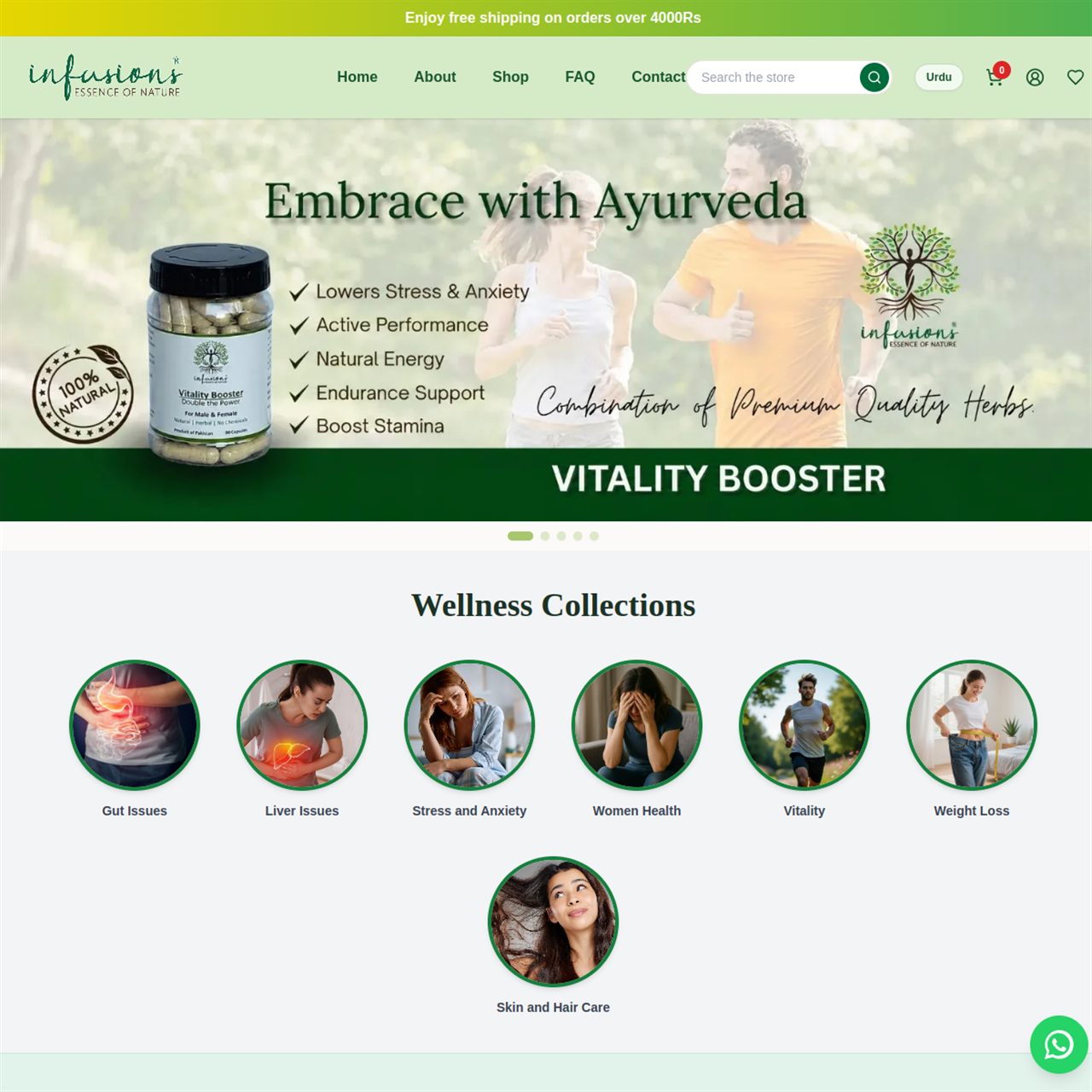 Infusions website preview