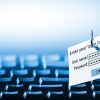 illustration of a phishing email with a fake link